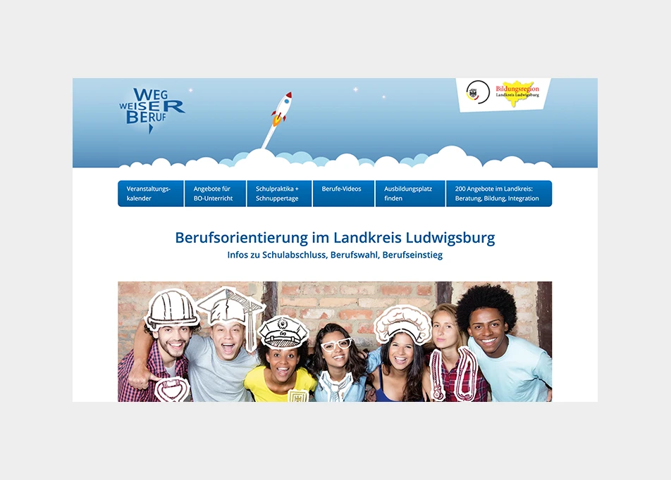 Wegweiser Beruf online Arbeitsplattform zur Berufsorientierung im Landkreis Ludwigsburg