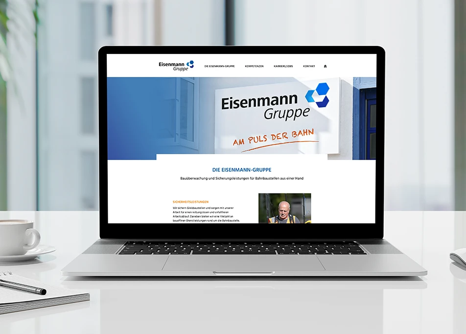 Internetauftritt der Eisenmann-Gruppe: Corporate Design, Konzeption, Fotoaufnahmen und Programmierung