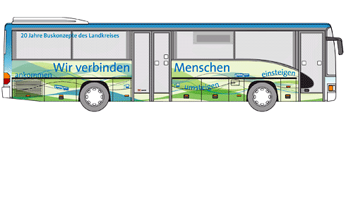 Busbeschriftung | Technische Zeichnung | Grafikkonzept