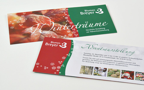 Weihnachtsmailing, Einladung, Postkarte, Printmedien