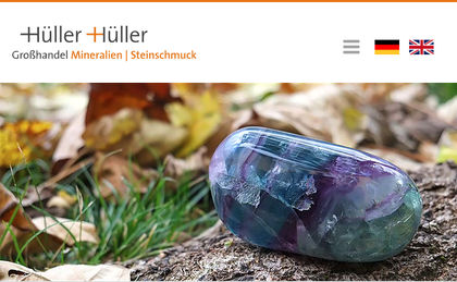 Corporate Design, Webdesign, CMS für Mineralien Hüller, Filderstadt